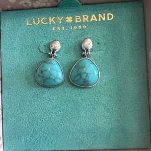 Lucky brand turquoise pierced earrings